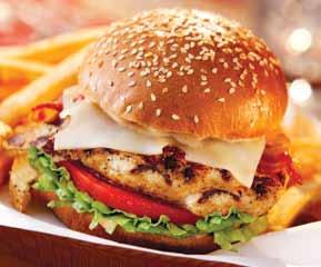 00 Crispy breaded chicken breast with tangy wing sauce, cool ranch dressing, lettuce and tomato. SMOKED TURKEY sandwich Dhs 33.00 Mouth-watering smoked turkey, swiss cheese, mayo, lettuce and tomato.