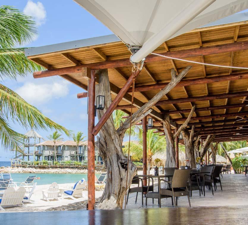 Enjoy the daily special. Bar & Restaurant Located at the far end of our beach pier, Bar & Restaurant offers the jazziest sunset in the Caribbean.