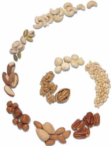 Foods which can contain tree nuts: Tree nut allergy Tree nuts include almonds, brazil nuts (cream nut, para nut), cashew nuts, chestnuts (not water chestnut, as this is not a nut), hazelnuts