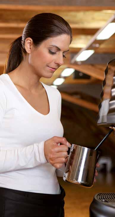 The Coffee Art Plus opens the door to mel, hazelnut, vanilla, banana, and chocolate powder as well as hot the entire Schaerer Milk Universe coconut, tiramisu or chocolate: The water at the push of a