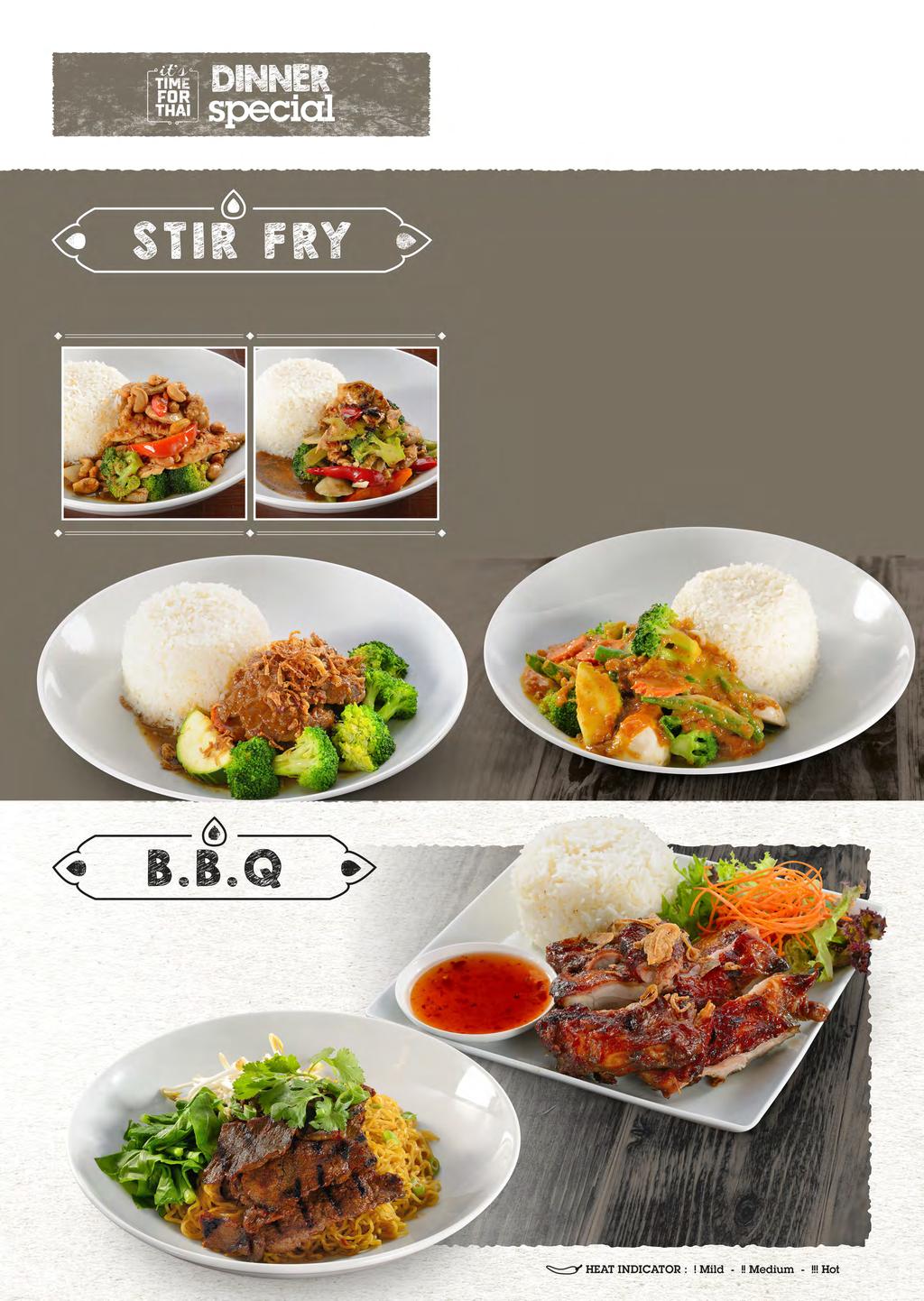 OR BEEF................ $13 DUCK OR BEEF RIB............... $16 PRAWN OR MIX SEAFOOD......... $17 STIR FRY DISHES SERVED WITH STEAMED RICE OR STIR-FRIED WITH CASHEW NUT SAUCE BLACK BEAN SAUCE 52.