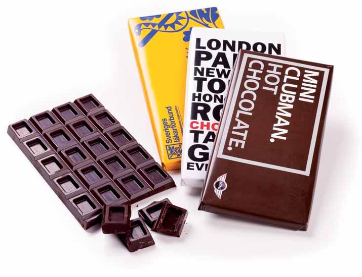 chocolate: 52%, Dark chocolate: 70% cocoa.