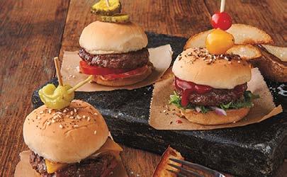 67 oz mini burgers C-3089M $29.99 E. UNCOOKED AY ACK PORK RIS Our hand-trimmed, baby back half-slabs arrive ready to cook any way you like them.