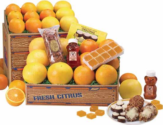 Enjoy sweet grove-fresh Florida Oranges, zipper-skin Tangerines, world-famous Ruby Red Grapefruit and delicious White Seedless Grapefruit. A perfect gift for fruit lovers!