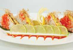 Roll * Spicy Shrimp & Kani Roll Sunrise Roll Kani, cheese, avocado Eel Dragon Roll Eel w. cucumber, avocado on the top, eel sauce w. tobiko on the top Spicy Shrimp Mango Roll Shrimp w.