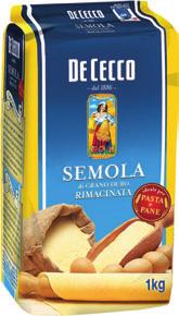 Farina di grano duro was formulated with a Durum wheat flour, with finer grains than semolina.