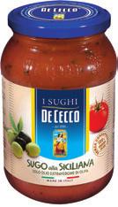 Arrabbiata with hot chilli pepper DeCecco 400 g 6 24 months 1472 5SG6916 Tomato sauce Napoletana sauce with basil DeCecco 400 g 6