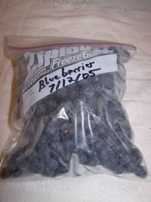 http://www.pickyourown.org/freezing_blueberries.htm "To remove the excess air from a ziploc bag, put a straw inside the bag and zip it closed as far as possible.
