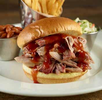 HICKORY-SMOKED BARBECUE COMBO Perfect for people who want it all ribs and pulled pork.* (1,557 CAL) 19.95 HICKORY-SMOKED RIBS Fall-off-the-bone tender St.