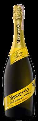 20 International Sparkling Wines Mionetto 21 MIONETTO Refreshingly Italian Mionetto is Prosecco par excellence: the Italian lifestyle shapes the essence of Mionetto a brand with a lightness and