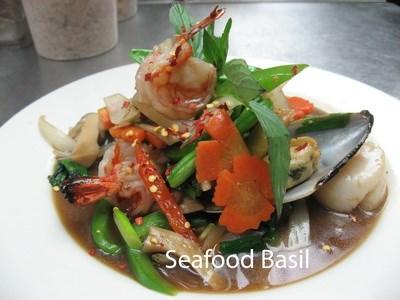 00) Ban Thai Spicy Catfish Deep fried Catfish, spicy curry, green bean, bamboo shoots, basil Ban Thai Spicy Shrimp Stir fried shrimp with southern Thai