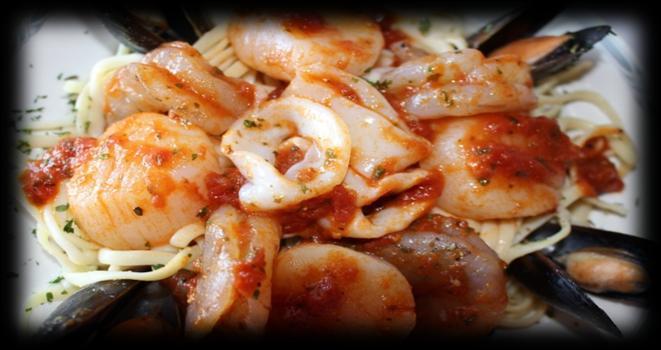 95 Seafood Alfredo Shrimp & Scallops in a Creamy Alfredo Sauce with Broccoli over Linguini 17.