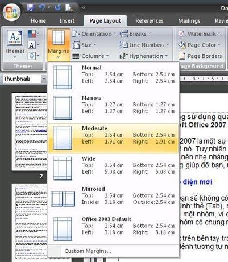 14. Thay đổi xác lập lề trang Trong Word 2003, để thay đổi những xác lập trang, bạn vào menu File Page Setup. Còn trong Word 2007 thì sao?