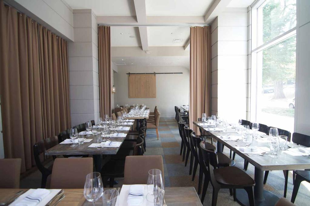 Room Options Private Dining Rooms Create a lasting impression in our 50-seat private dining room set apart from the main