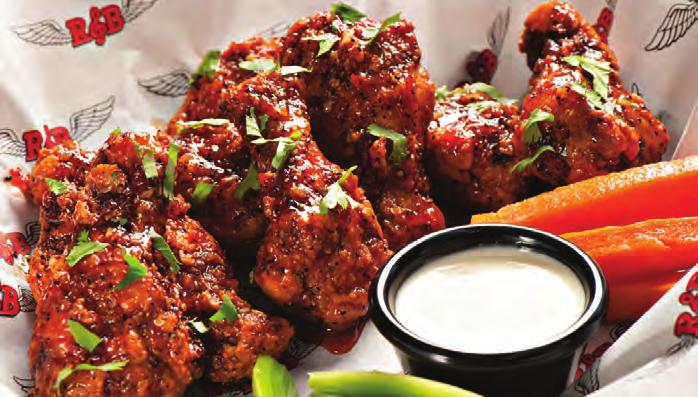 99 Wings Fire Grilled BBQ Chicken Wings Grilled with Tangy BBQ Sauce Served with Ranch Dressing and