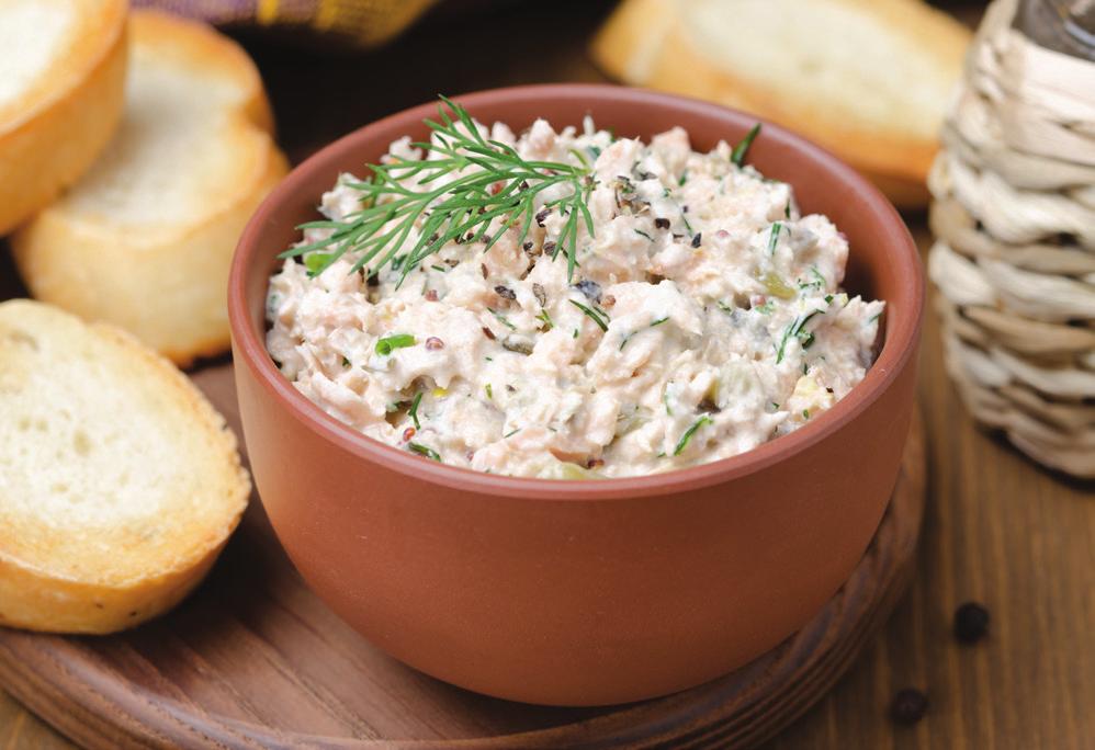 Smoked Salmon Dip Ingredients 8-Cup Jar 4-Cup Jar Smoked salmon 2 ounces 2 ounces Coarsely chopped onion 2 tablespoons 2 tablespoons Lemon juice 2 tablespoons 2 tablespoons Reduced-fat cream cheese 8