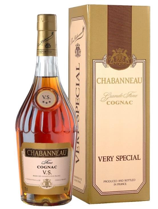 Cognac Chabanneau VS in a gift box The company, Chabanneau, was established in 1855 and it belongs to the famous cognac house Camus.