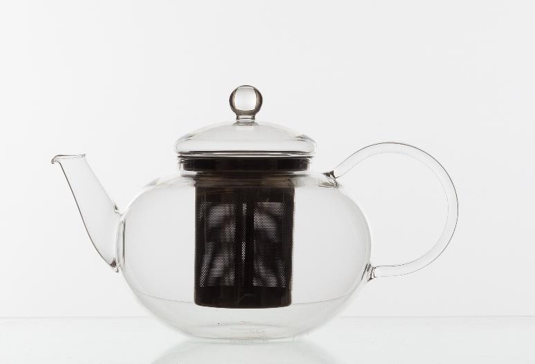Dammann teapot with a filter Stylish 1-litre Hambourg glass teapot.