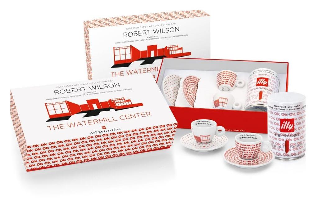 Illy art collection Watermill A stylish set for a coffee gourmand 2 espresso cups with saucers, and 250