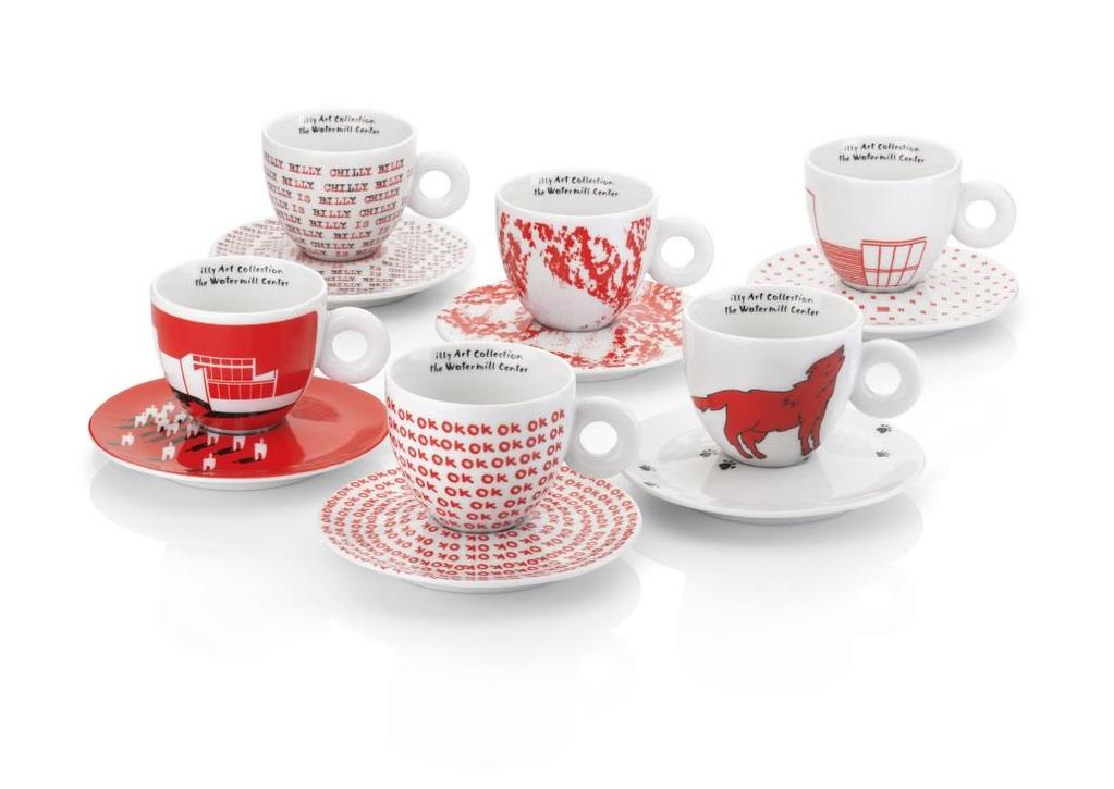 Illy art collection Watermill A joyous set of 6 cappuccino cups with