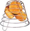WIRE BASKETS (18/8 STAINLESS) DURABLE AND STURDY. BA-251 OVAL 9 L.x7 W.x3.5 H. $22.66 EA. BA-254 ROUND 7 L.