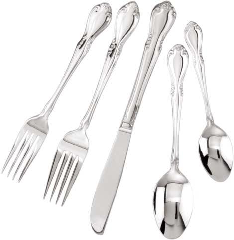 WWW.CATERERSWAREHOUSE.COM TEL: 508-892-9618 FAX: 508-892-9745 9 Flatware* (CUSTOM SILVERPLATING OR GOLDPLATING AVAILABLE ON ANY STAINLESS FLATWARE PATTERN! CALL FOR AND DETAILS!