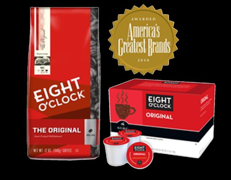 Our Brands: Eight O Clock / Good Earth EIGHT O CLOCK COFFEE (EOC) EOC is a value gourmet coffee brand with national distribution in the