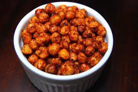 Spicy Moroccan Chickpeas [Serves 2-4]*** 2 cans organic chickpeas (I use Eden Organics) 2 tbsp. extra virgin olive oil ½ tsp. chili powder ½ tsp. paprika (smoked paprika ideal) ½ tsp.