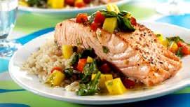 95 Delicious salmon grilled, topped with vegetables. Served with rice, salad, avacado and special sauce. CRAB MEAT COMBO - $10.