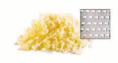 An extra coarse cut releases avour in a similar way to the coarse cuts, but provides a larger grate. The grated ingredient is more structured in taste and retains more juice than a finer grater.