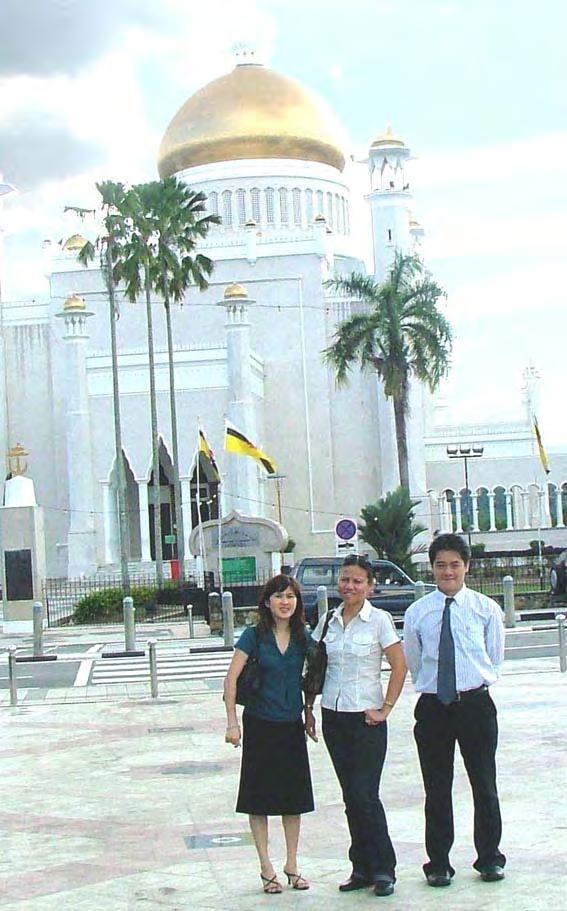 PHOTO LEFT: Our franchisees, with the Big Boss (center) standing in front of the old Mosque. We met them at an ice cream festival in Bangkok.