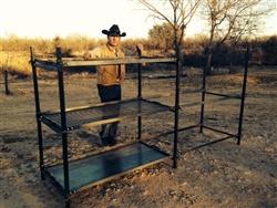 Primitive Asado Equipment Infiernillo Our Infiernillo consists of 2 54 X 27 fire (solid) grates and 1 54 X 27 food (expanded metal) grate, and a system of