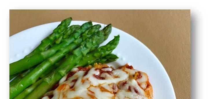 CHICKEN BREASTS PARMESAN IN THE MICROWAVE INGREDIANTS 1 cup (8 oz.) Spaghetti sauce 1/4 tsp.