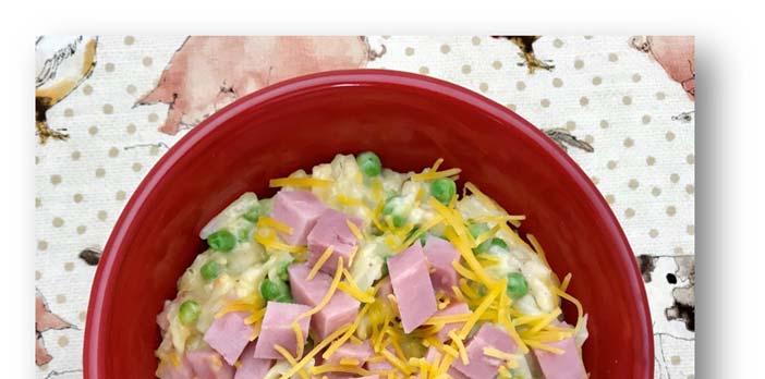 Ham and Hash Brown Casserole in the Microwave 1/2 (15 oz.