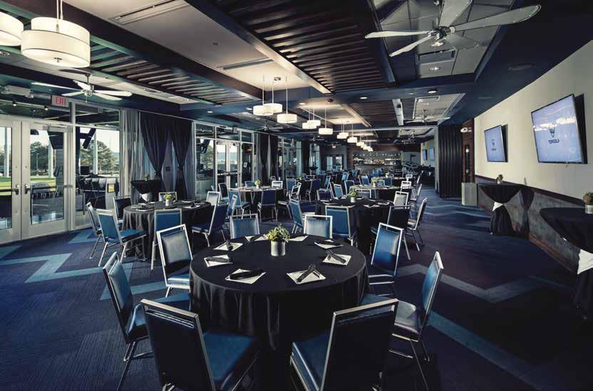 EVENT SPACE RENTAL OPTIONS Topgolf offers several flexible event spaces to accommodate a variety of group sizes throughout our venue.