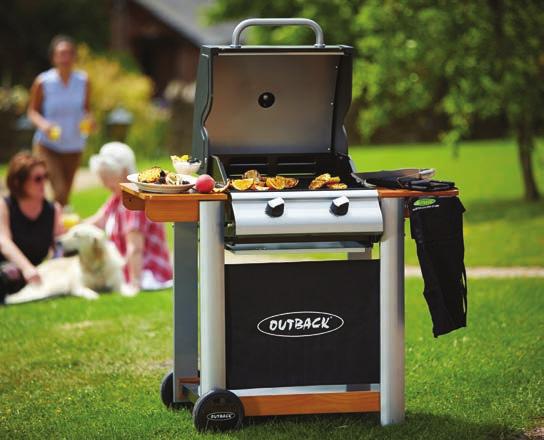 SPECTRUM BURNER gas A stand-out design combination of black, silver and traditional FSC certified wood gives the Outback Spectrum burner gas barbecue the edge over its rivals