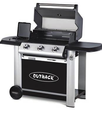 Magnum 3 BURNER gas This newly-designed Magnum gas three burner barbecue includes a new side burner and hood with recessed heat gauge, handy side table,