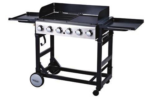 PARTY 6 BURNER GAS Specifically designed with the caterer, publican or event-organiser in mind, the Outback Party Gas 6 Burner barbecue