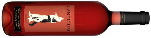 ..$17/15 ROSE WINE ITALY +2007 Cantine TEANUM, Canticum Rosato A delicious Rose, dry and attractively coloured. Most suited to fish and any combination of barbeque and fish.