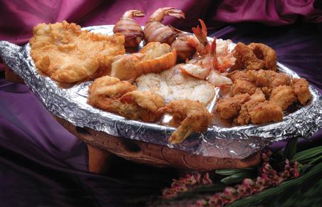 rice. MOLCAJETE BARBA ROJA SKEWERS MOLCAJETE BARBA ROJA Bacon wrapped shrimp, grilled octopus, chicken