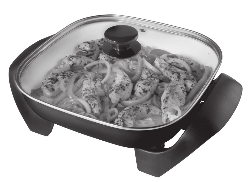 ELECTRIC SKILLET User Guide: TITANIUM INFUSED For product questions contact: Sunbeam Consumer Service USA :.800.334.0759 Canada :.800.667.8623 Safety 206 Sunbeam Products, Inc.