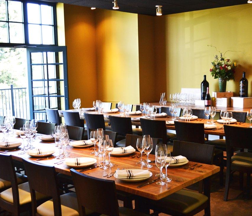 The private room can accommodate 30 guests for seated dinners with space for a standing cocktail
