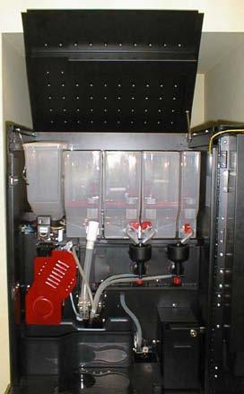 will remove any possible trace of dirt from the boiler. Press the internal key on the display board inside the machine.