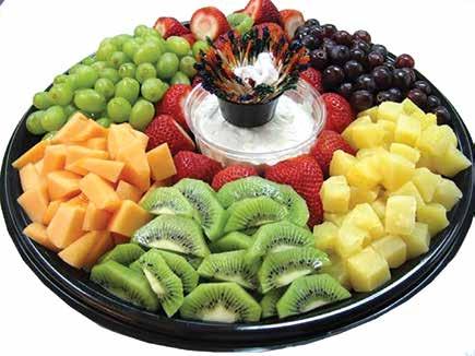 Fresh Cut Fruit Tray A seasonal sensation, this colorful round tray features an array of bite-sized fresh cut fruit, bursting with flavor.