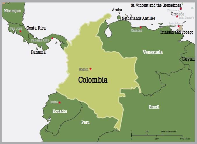 Appendix 1: Further background Information on Colombia Population: 47,735,000 (July 2012 estimate, ECLAC) Area: 1.
