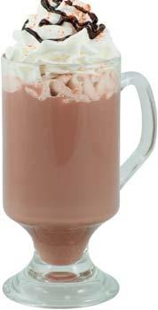 Hot Cocoa 1. Combine ingredients in serving cup. 2. Stir and garnish. Serving size: 12 oz. mug Irish Brownie Mocha 1/2 oz.