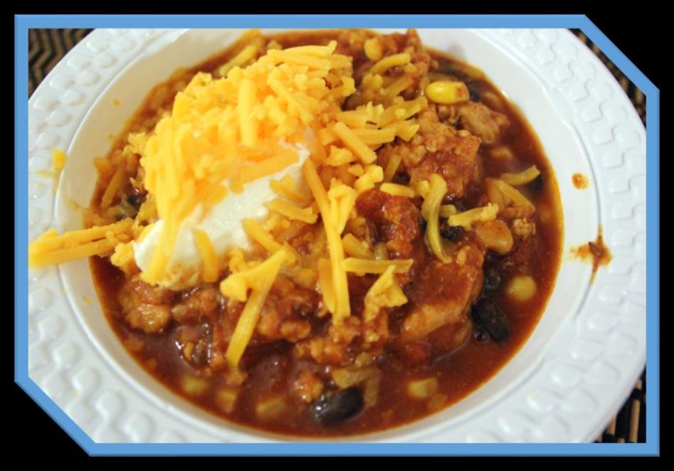 Turkey Chili Ingredients - Serves: 4-2 tsp butter, divided - 1 lb lean ground turkey - Sea salt and ground black pepper - 1 cup chopped red bell pepper - 1 medium onion, coarsely chopped - 2 tsp