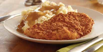 Served with a double-helping of mashed potatoes with gravy and your choice of one additional side. 11.