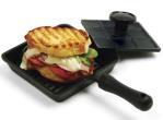 50 Omelet Pan Panini Press Pre-seasoned & ready to use, this 6 Panini Press is made from cast iron for fast, even heat distribution & retention.