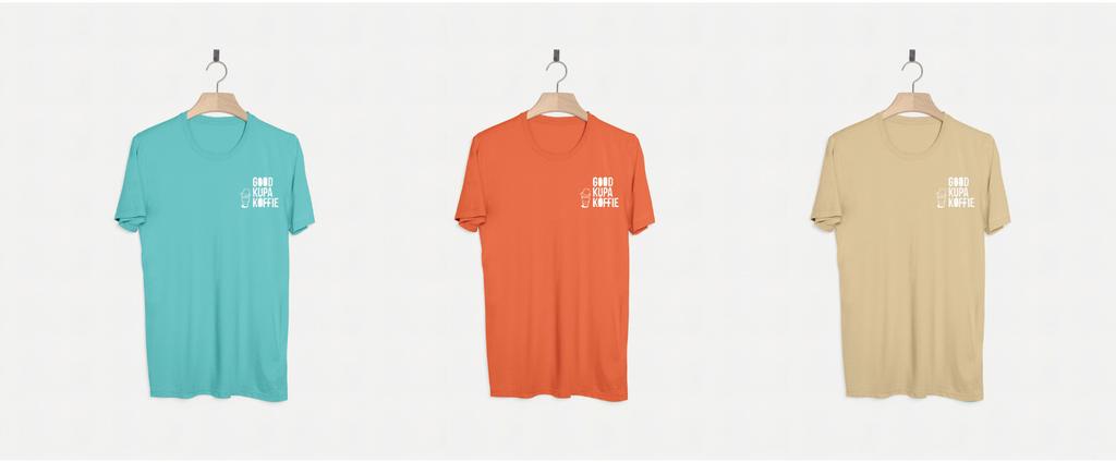 UNIFORM - T-SHIRT THE GOOD KUPA KOFFIE T-SHIRT IS CASUAL, CURRENT, AND COHESIVE WITH THE REST OF THE BRAND WHERE EACH EMPLOYEE WOULD WEAR ONE OF THE